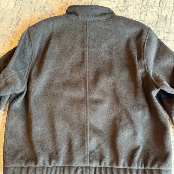 Time and Tru Black Fleece Zip-Up Jacket – Size Large - Picture 6 of 6